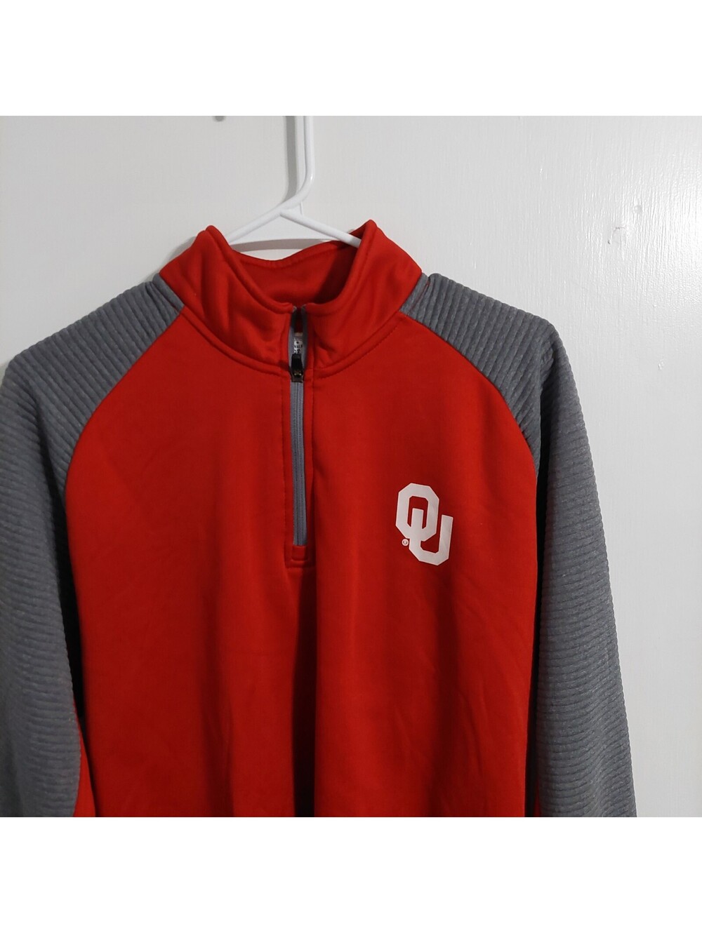 Rivalry Threads Oklahoma University OU Quarter Zip Pullover Sweatshirt Medium